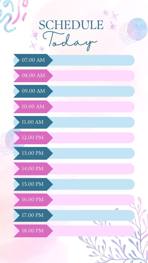 Flexible schedule template